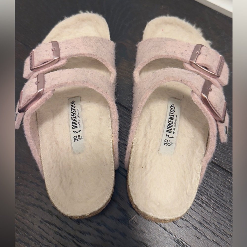 Birkenstock Pink Sandals with Adjustable Buckles and Contoured Footbed